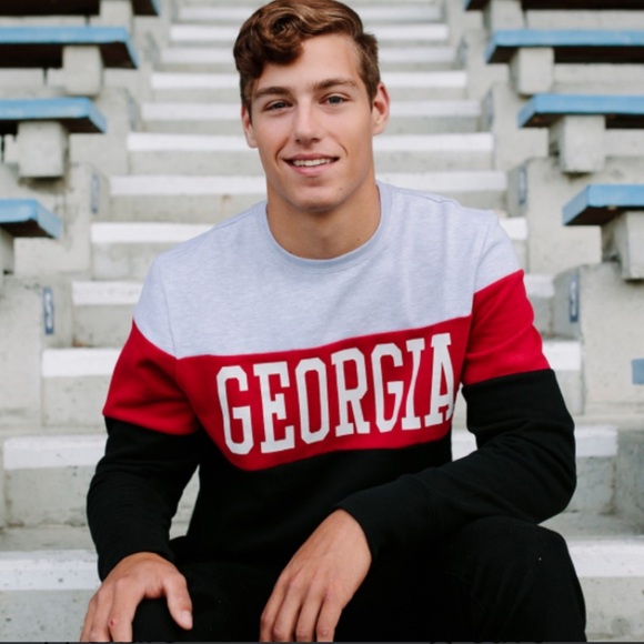 College Corner UGA Colorblock Sweatshirt size medium - Picture 1 of 8